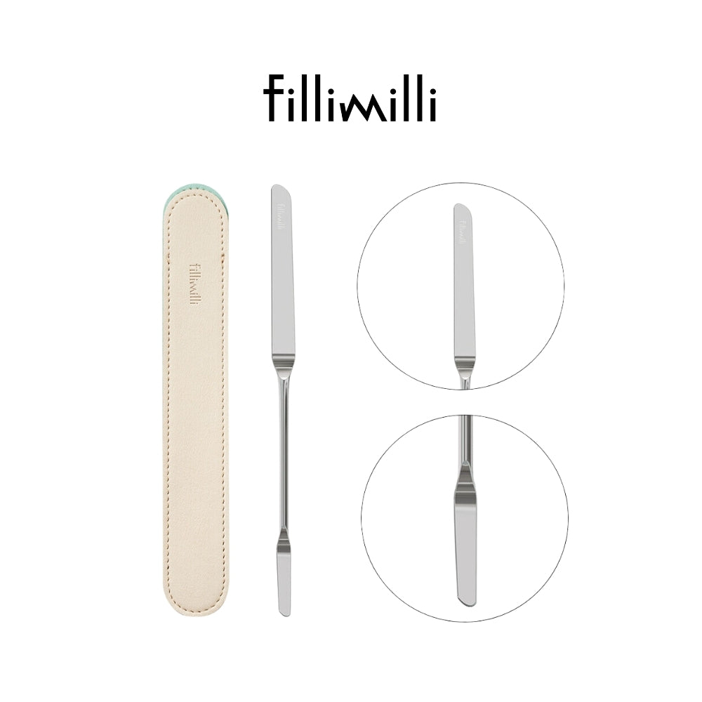 Fillimilli Olive Young Dual Makeup Spatula with Leather Pouch