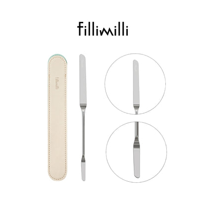 Fillimilli Olive Young Dual Makeup Spatula with Leather Pouch