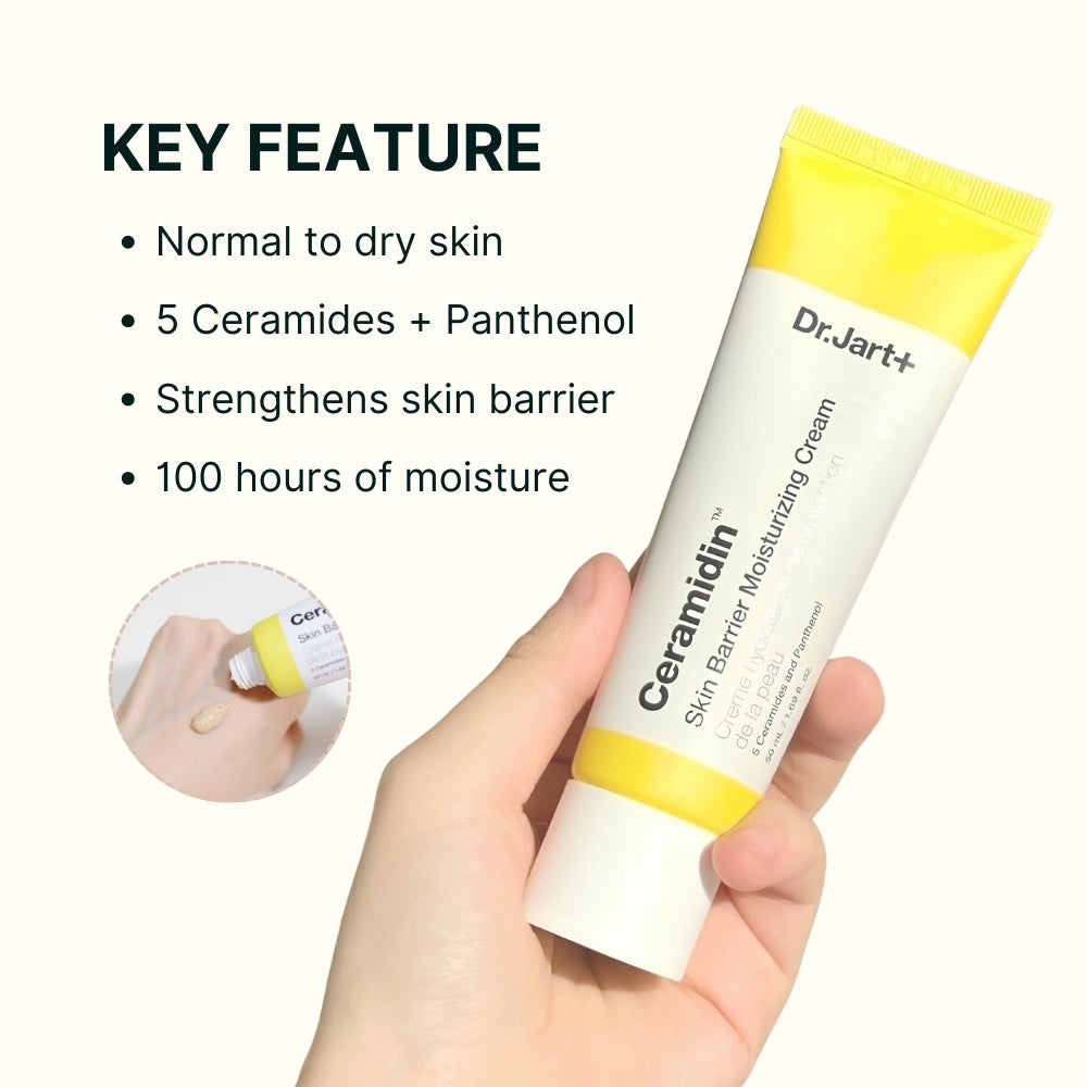 Dr. Jart Ceramidin Ultra Skin Barrier Moisturizing Cream 50ml | Hydrating Face Cream for Dry Skin