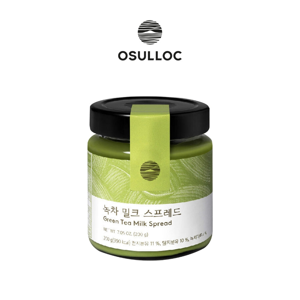 OSULLOC Green Tea Milk Spread 200g, Made of Finest Matcha from Jeju Island, Matcha-Infused Spreads