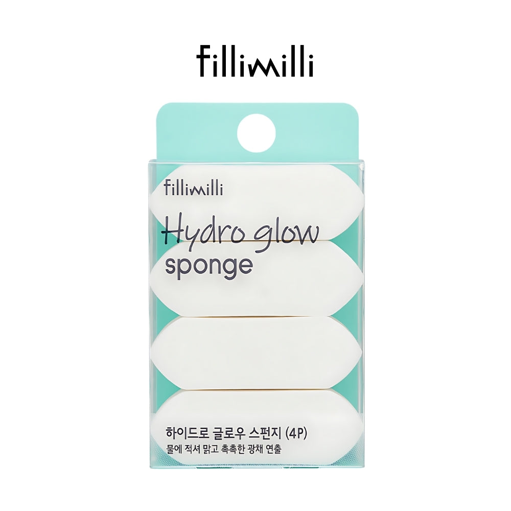 Fillimilli Olive Young & Lucky Beam Hydro Glow Sponges / Jordy Glow Sponges (4P/6P) - Korean Beauty Makeup Applicators