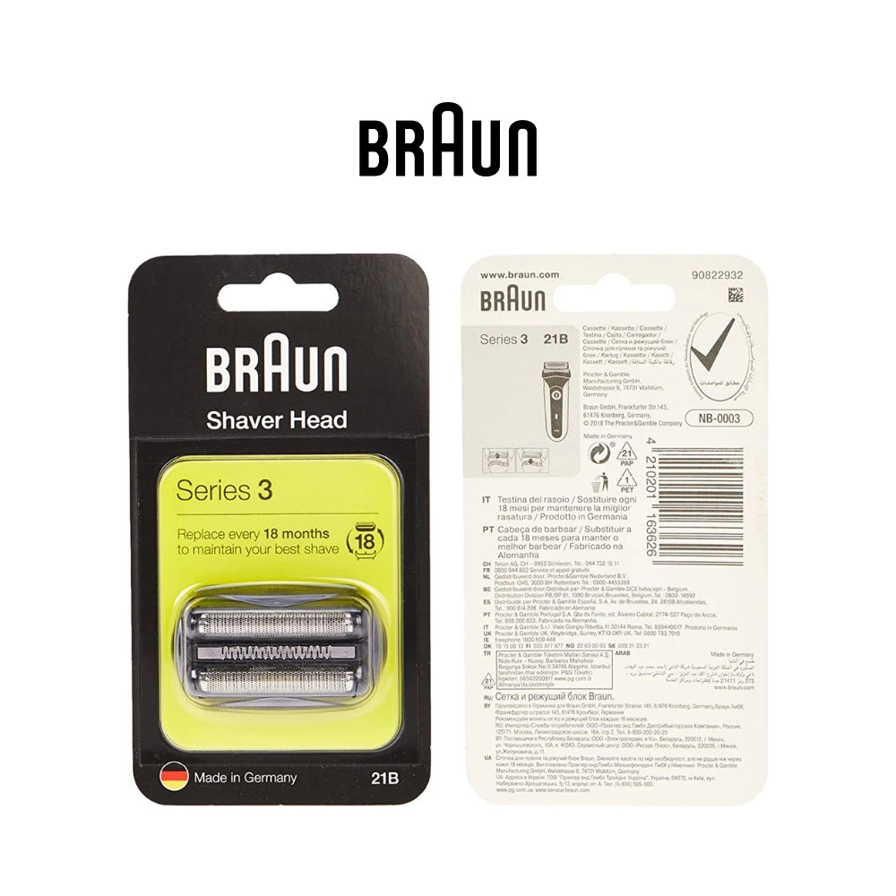 BRAUN Series 3 Replacement Shaver Head for 21B Razor Razors Series 3 / 300s 310s 3010s 320s-4 3080s