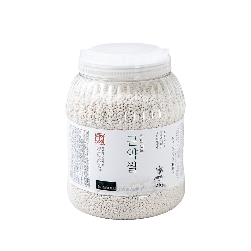 Premium Korean Konjac Rice 2kg | Low-Calorie Washed Dry Rice for Healthy Living