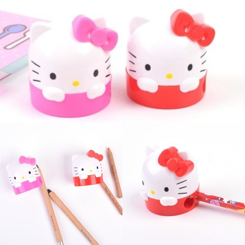 Sanrio Hello Kitty Character Pencil Sharpener School Supply Stationary : Pink or Red (1pc)