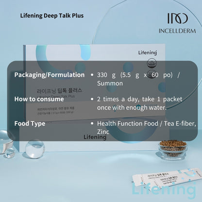 INCELLDERM Lifening Deep Talk Plus 330g (5.5 g x 60 packets)