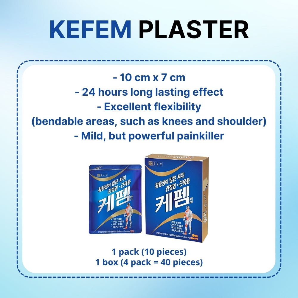 Kefem Plaster for muscle pain relief plaster 40ea kefentech