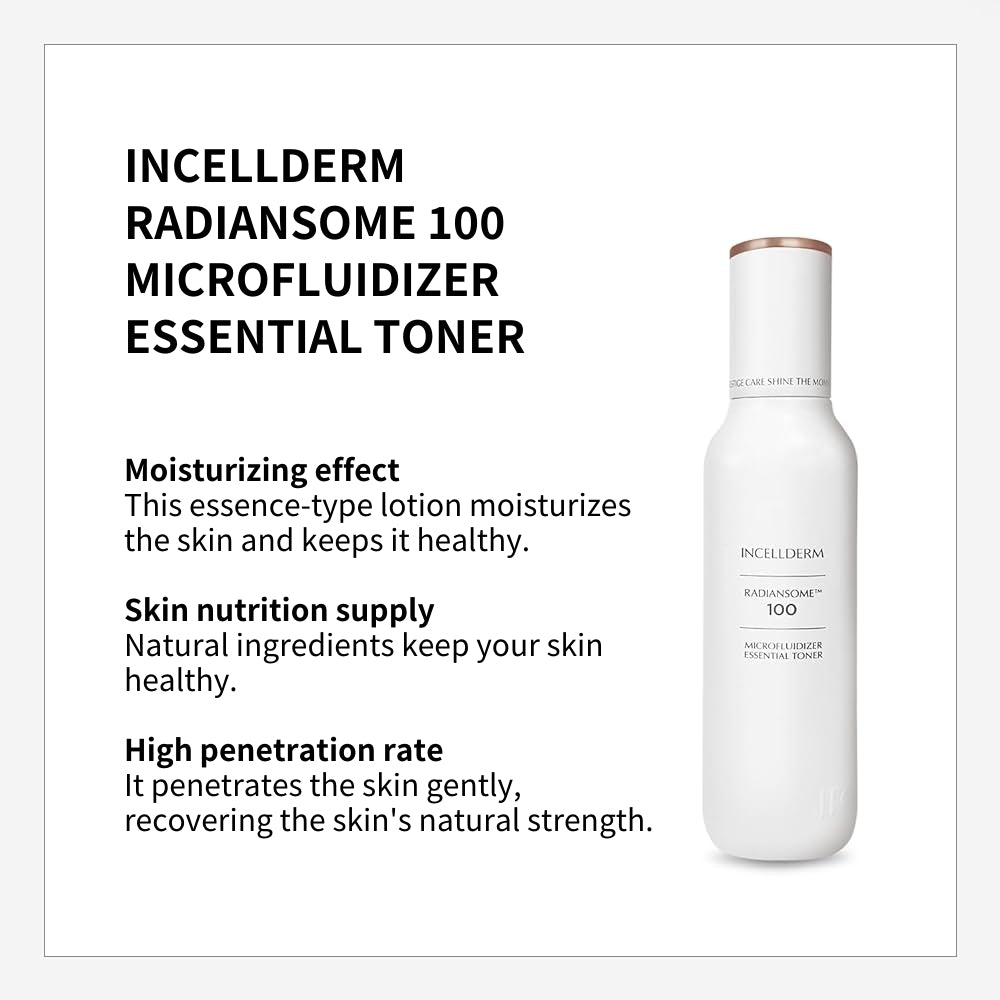 INCELLDERM RADIANSOME 100 MICROFLUIDIZER 3pcs SET (TONER/AMPOULE/CREAM)