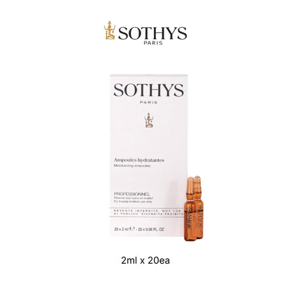 Sothys Moisturizing Ampoule 2mlx20ea (Moisture, Nutrition,Dry, Soothing, Energy, Skin Protection)