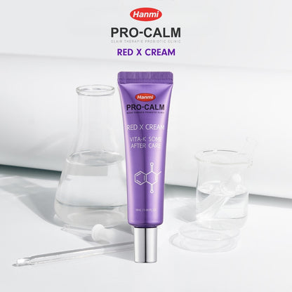 Hanmi PROCALM RED X CREAM Soothing Regenerative Hypoallergenic Bruising Cream 18ml / Sensitive Skin