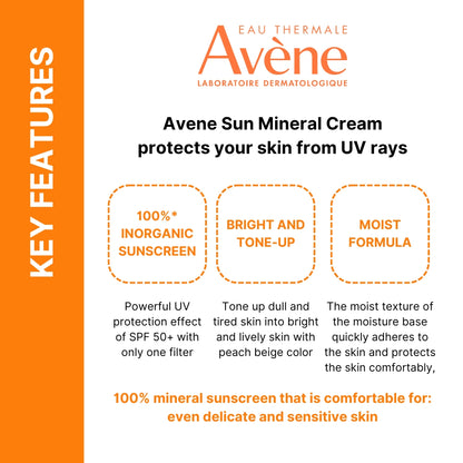 Avene Mineral Tone-Up Sunscreen SPF 50+ 50ml