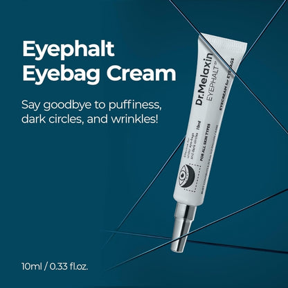 Dr. Melaxin Eyephalt Eyebag Cream 10ml for Eye Bags | Anti-aging Eye Treatment with Hyaluronic Acid and Caffeine for Brightening and Hydration