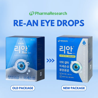 Pharmaresearch Rean PDRN Eye Drops - Single Use 0.5ml x 30 Vials | Artificial Tears for Eye Care & Hydration - No Preservatives