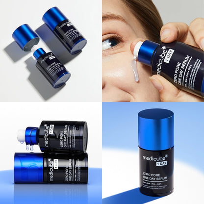 MEDICUBE Zero Pore One-day Serum Double Editions [Exclusive] - Pore Minimizing Anti-aging Skincare Set 30ml + 30ml