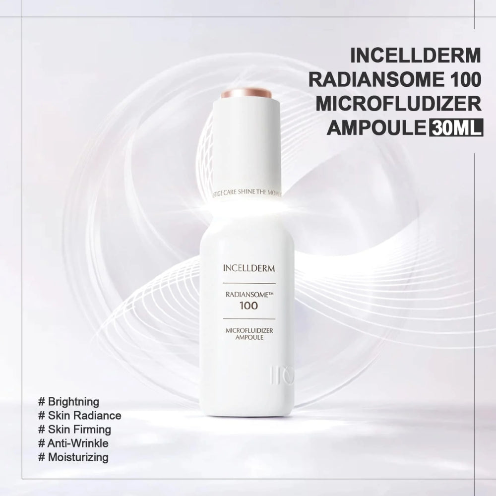 INCELLDERM RADIANSOME 100 MICROFLUIDIZER 3pcs SET (TONER/AMPOULE/CREAM)