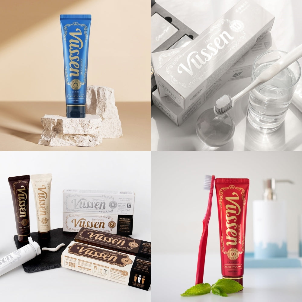 VUSSEN Whitening Toothpaste - Premium Dental Hygiene for Strong Teeth | 6 Types Available