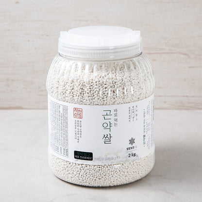 Premium Korean Konjac Rice 2kg | Low-Calorie Washed Dry Rice for Healthy Living