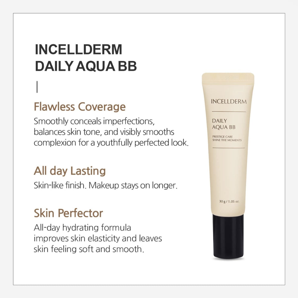 INCELLDERM DAILY AQUA BB 30g New Packaging White Wrinkle Improvement Double Functional