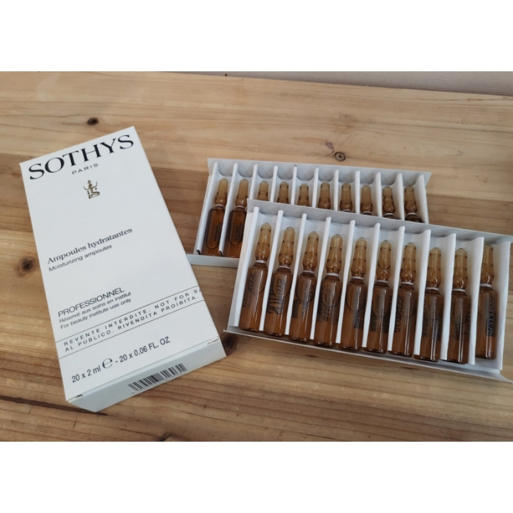 Sothys Moisturizing Ampoule 2mlx20ea (Moisture, Nutrition,Dry, Soothing, Energy, Skin Protection)