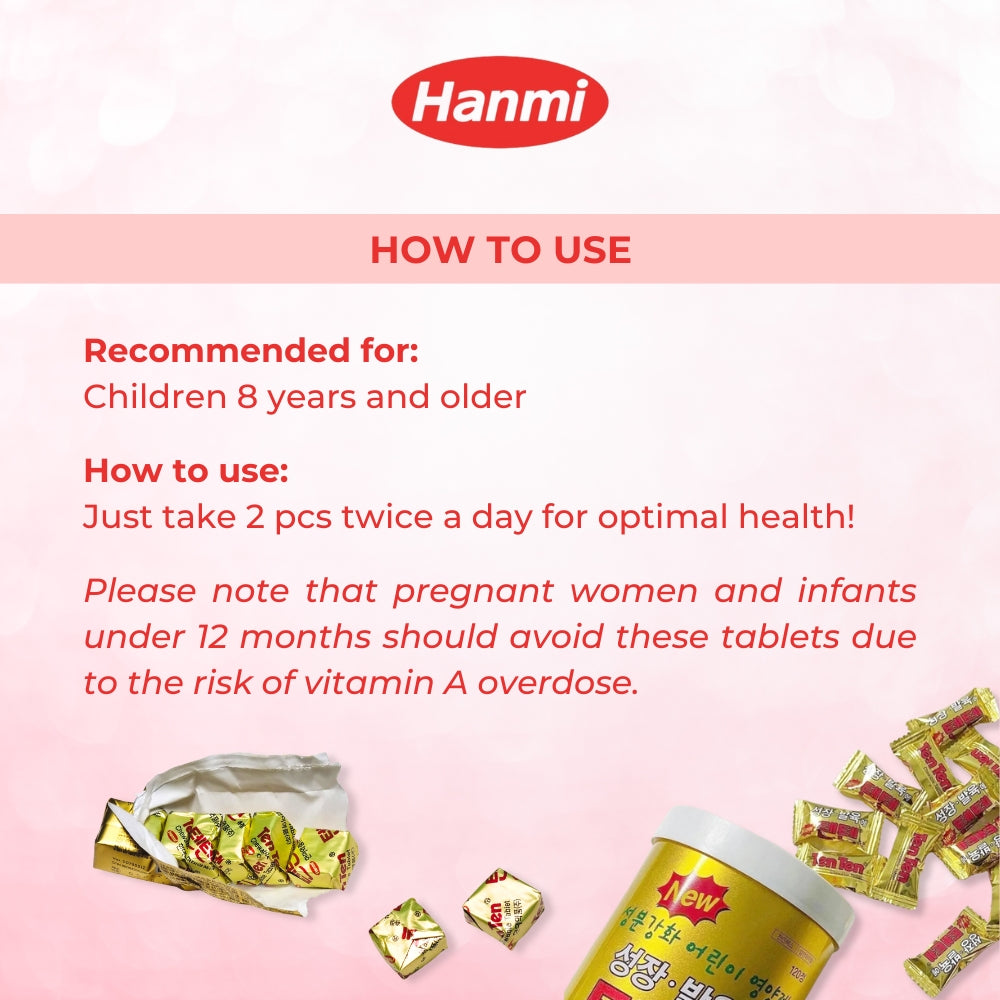 Hanmi Tenten Vitamin Chewable Tablet - 120 Tablets, Mint Flavor, Immune Support