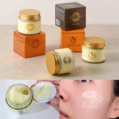 Eunyul Horse Oil Cream 70g x 3 Pack | Beauty Skincare Moisturizer Anti-aging | Hydrating & Nourishing Organic Beauty Cream Set