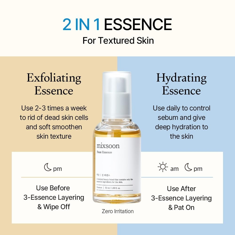 MIXSOON Bean Essence 50ml - Natural Skincare for Skin Hydration | Moisturizing Serum