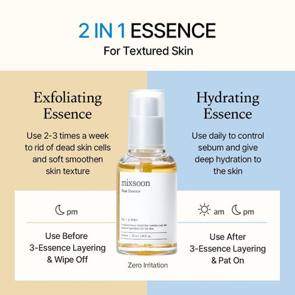 MIXSOON Bean Essence 50ml - Natural Skincare for Skin Hydration | Moisturizing Serum