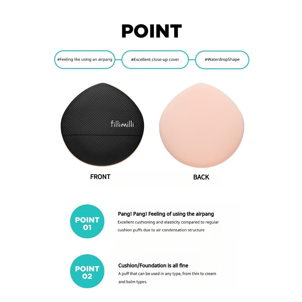 Fillimilli Olive Young Cushion Pang Pang Puff (1P/5P) / Makeup Puff, Powder Puff for Foundation