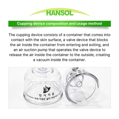 Hansol Buhang Korea 30 Cups Tempered Cupping Therapy Body Healthy Massager