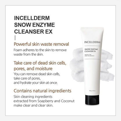 [INCELLDERM] Summer Skin Protection 2pcs Set (SNOW ENZYME CLEANSER EX 120g + AQUA PROTECTION SUN GEL SPF 50+ PA++++)