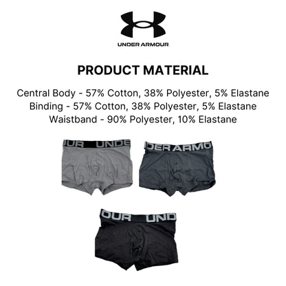 Korean Costco Genuine Under Armour UA Boxer Briefs Set - Sports Underwear for Basketball girdle 3pcs