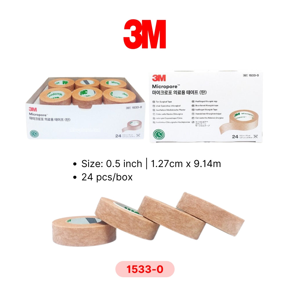 3M Micropore Surgical Tape Skin Tone Hypoallergenic Tape 1533-0 / 1533-1