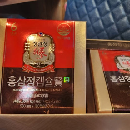 Cheong Kwan Jang Korean Red Ginseng 100 Capsules (500mg) / 6 Years Extract