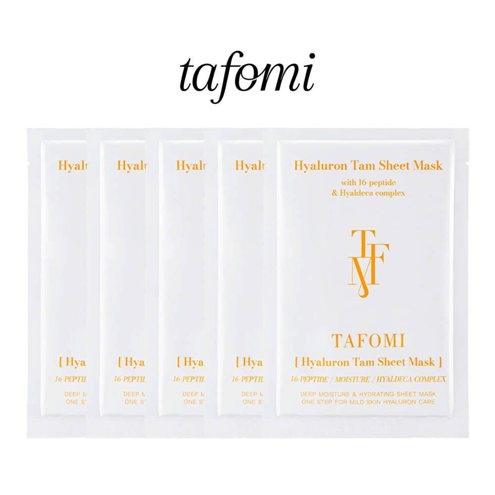 TAFOMI Hyaluron TAM Sheet Mask for Hydration 30ml (10 Sheets) - Skincare Face Mask for Anti-Aging