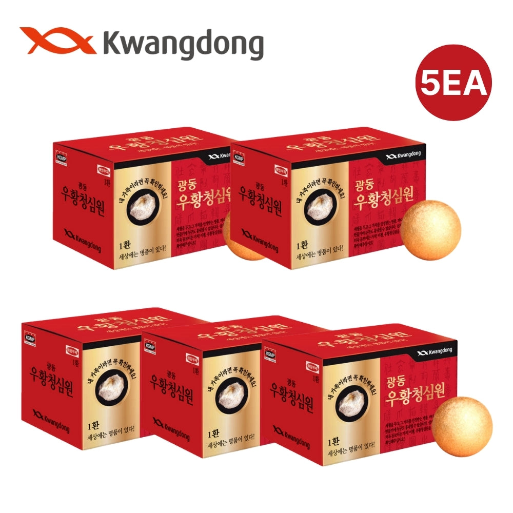 Kwangdong Woohwang Cheongsimwon 3.75g x 5ea / 3.75g x 10ea (Korean Traditional Remedy)