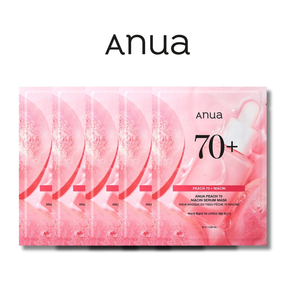 Renewal Anua Peach 70 Niacin Serum Mask 5pcs Facial Mask