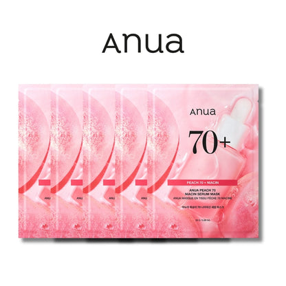 Renewal Anua Peach 70 Niacin Serum Mask 5pcs Facial Mask