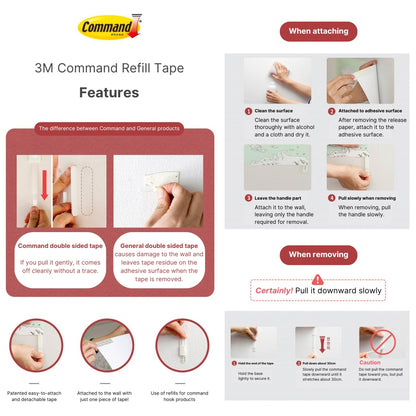 3M Command Strips Refill Small Medium Large Mounting Tape Double-Sided / Command picture hanging strips