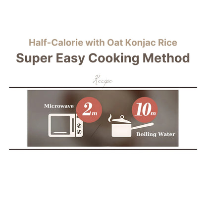 Korea Instant Rice Half-Calorie with Oat and Brown Rice Konjac - Low-Calorie, Healthy Choice | Gluten-Free, Vegan