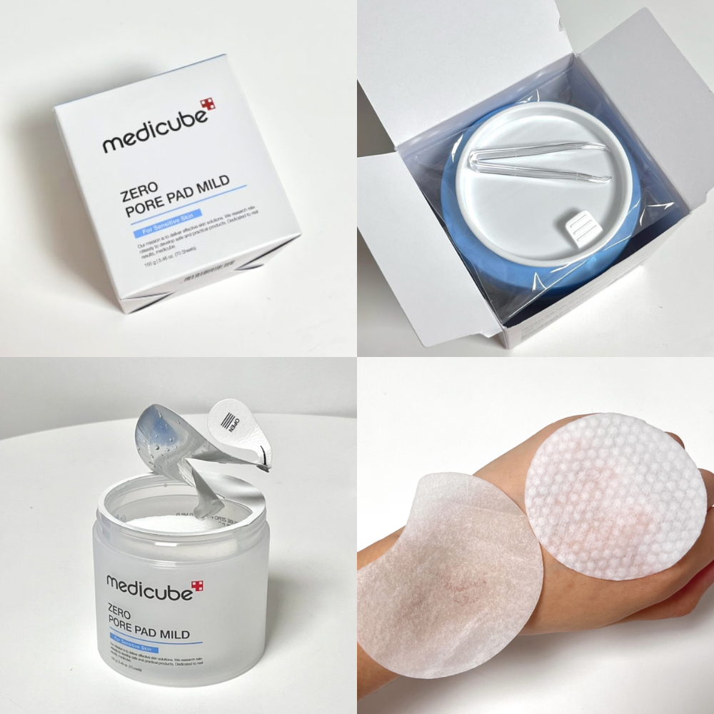 MEDICUBE Zero Pore Pad Mild (70 pads) - Gentle Exfoliating Facial Pads for Pores & Skin Care