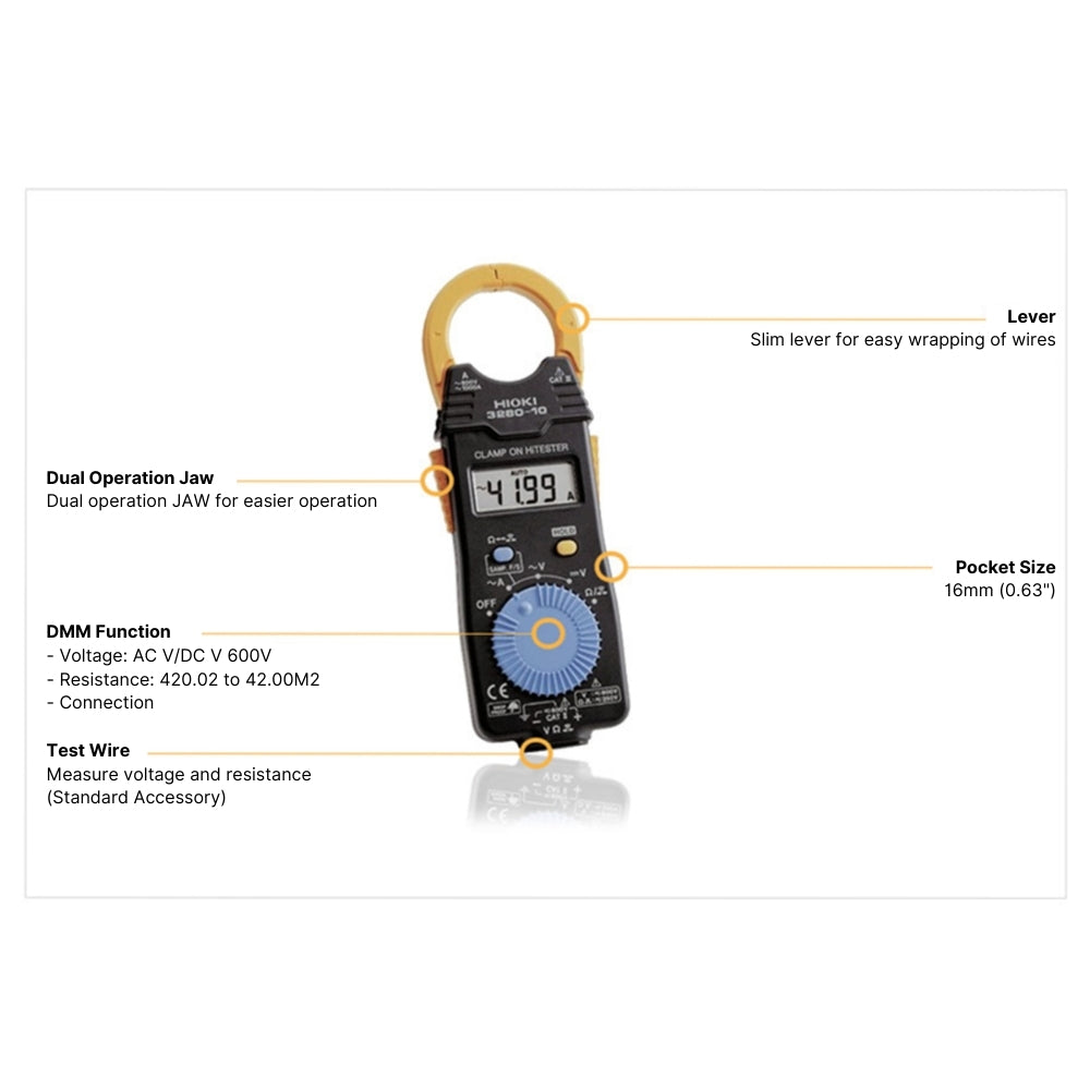 HIOKI Digital AC Clamp Meter Digital Tester 3280-10F