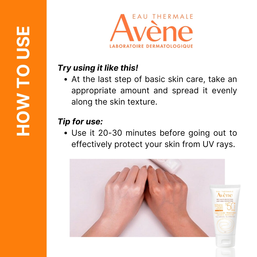 Avene Mineral Tone-Up Sunscreen SPF 50+ 50ml