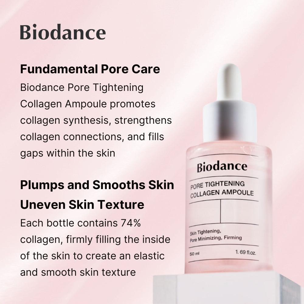 Biodance Pore Tightening Collagen Ampoule | Korean Face Serum for Women - Pore Minimizing & Anti-Aging 30ML