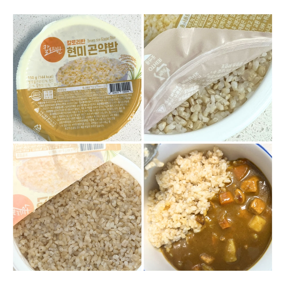 Korea Instant Rice Half-Calorie with Oat and Brown Rice Konjac - Low-Calorie, Healthy Choice | Gluten-Free, Vegan