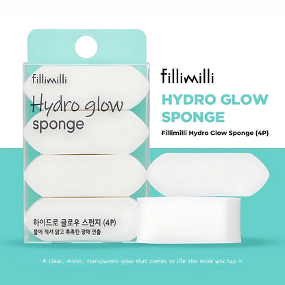 Fillimilli Olive Young & Lucky Beam Hydro Glow Sponges / Jordy Glow Sponges (4P/6P) - Korean Beauty Makeup Applicators