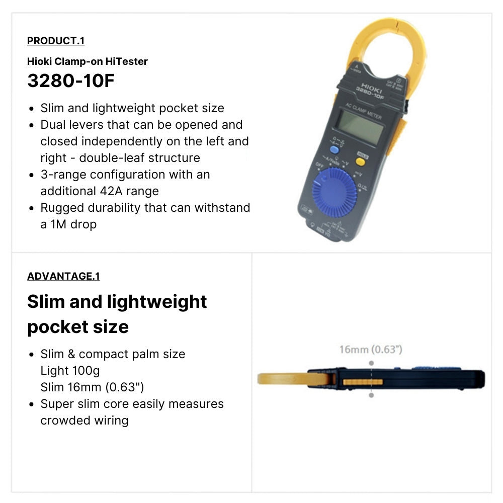 HIOKI Digital AC Clamp Meter Digital Tester 3280-10F