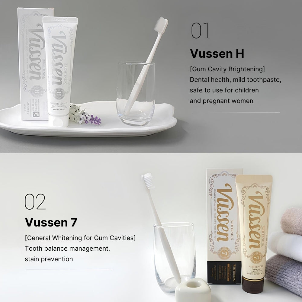 VUSSEN Whitening Toothpaste - Premium Dental Hygiene for Strong Teeth | 6 Types Available