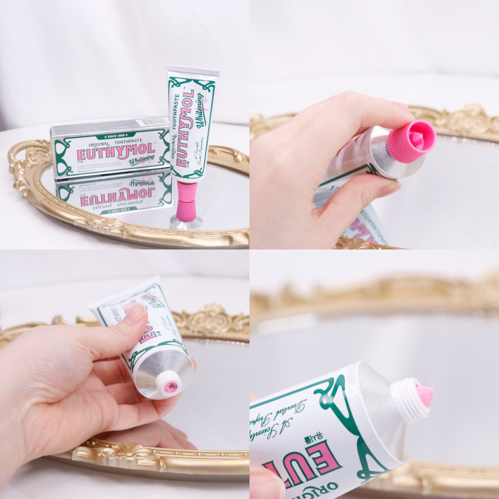 EUTHYMOL Whitening Toothpaste contains Fluoride Vitamin E, Gluten Free/Stain Removal/Freshens Breath