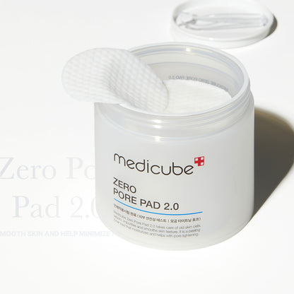 MEDICUBE Zero Pore Pad 2.0 Double Editions [Exclusive] - Pore Minimizing Skincare Set - 70 Pads + Refill