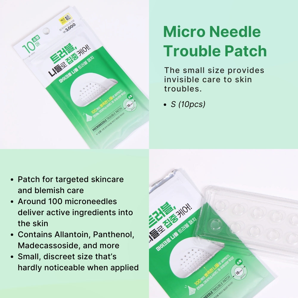 Korean MicroNeedle Spot & Trouble Patch Set for Pimple Care - Hydrocolloid Beauty Skincare