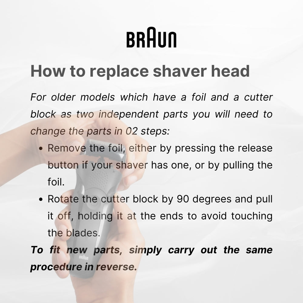 BRAUN Series 3 Replacement Shaver Head for 21B Razor Razors Series 3 / 300s 310s 3010s 320s-4 3080s